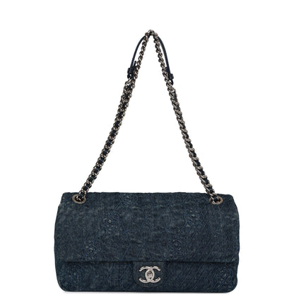 Chanel Leather Silver Shoulder Bag