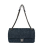 Chanel Leather Silver Shoulder Bag