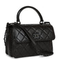 Chanel Large Trendy Cc Bag So Black Lambskin Black Hardware