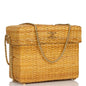 Chanel Small Picnic Basket Bag Natural Wicker Gold Hardware