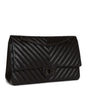Chanel 226 Reissue 2 55 So Black Chevron Calfskin Black Hardware