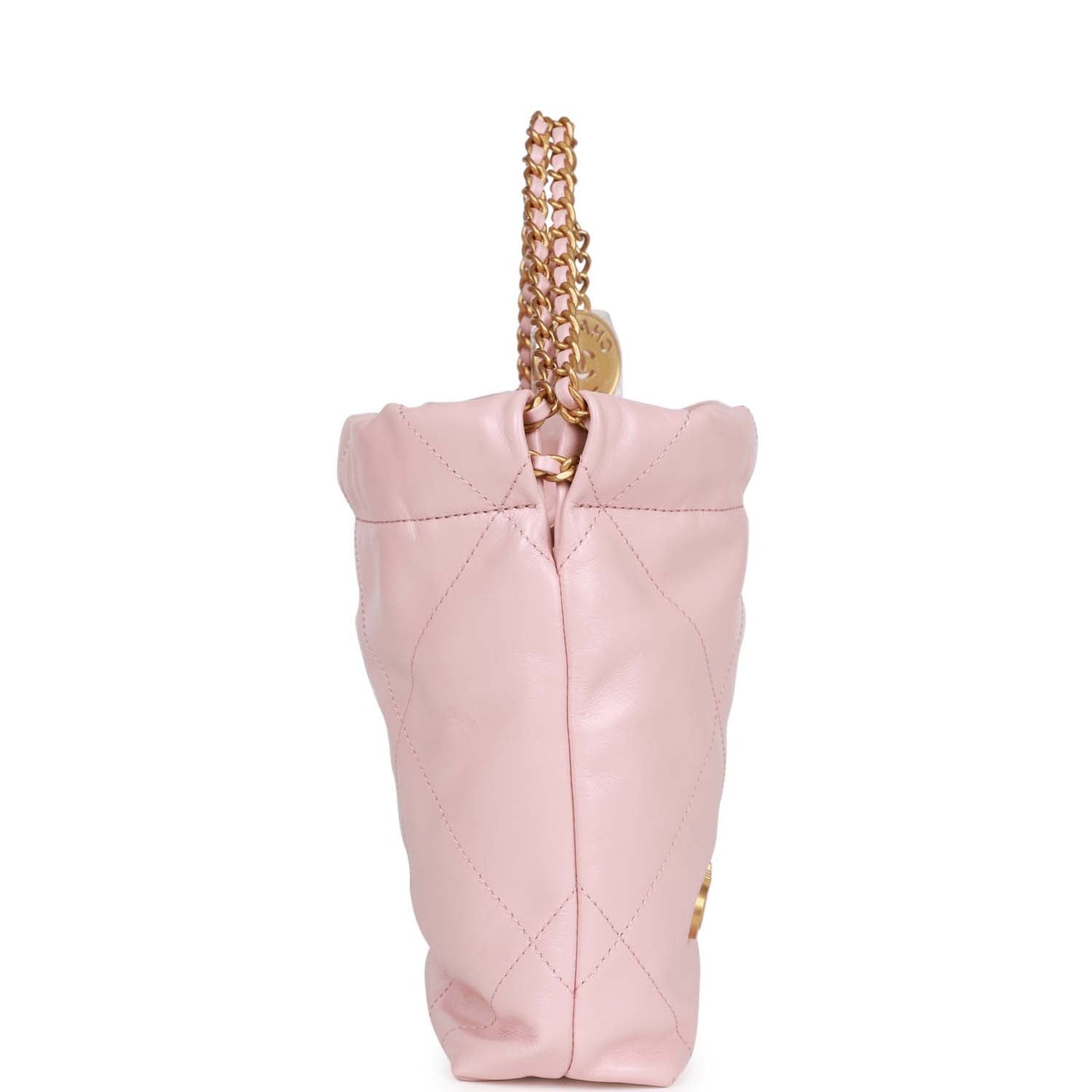 Chanel Mini 22 Bag Pink Calfskin Gold Hardware