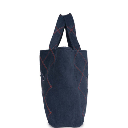 Chanel Deauville Canvas Blue Tote Bag