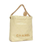 Chanel Mini 22 Bag Yellow Calfskin Gold Hardware