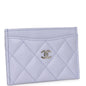 Chanel Card Holder Wallet Lilac Caviar Silver Hardware