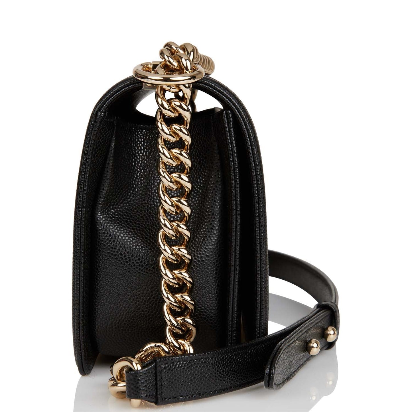 Chanel Boy Bag Caviar Black Shoulder Bag Style 2