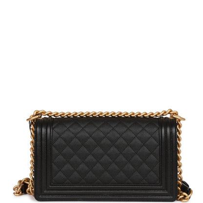 Chanel Boy Bag Caviar Black Shoulder Bag Caviar