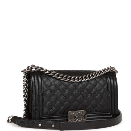 Chanel Boy Bag Caviar Black Shoulder Bag