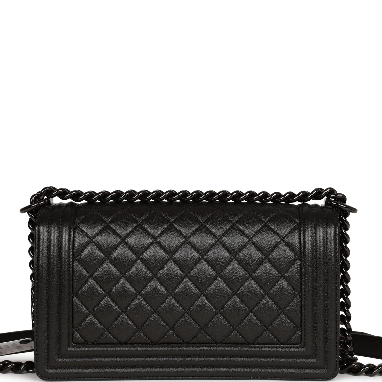 Chanel Medium Boy Bag So Black Caviar Black Hardware