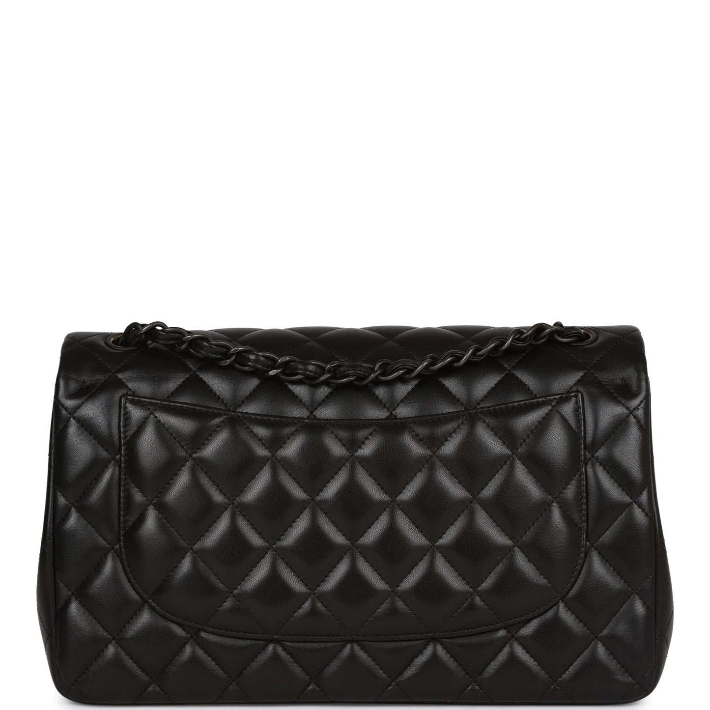 Chanel Jumbo Classic Double Flap Bag So Black Lambskin Black Hardware