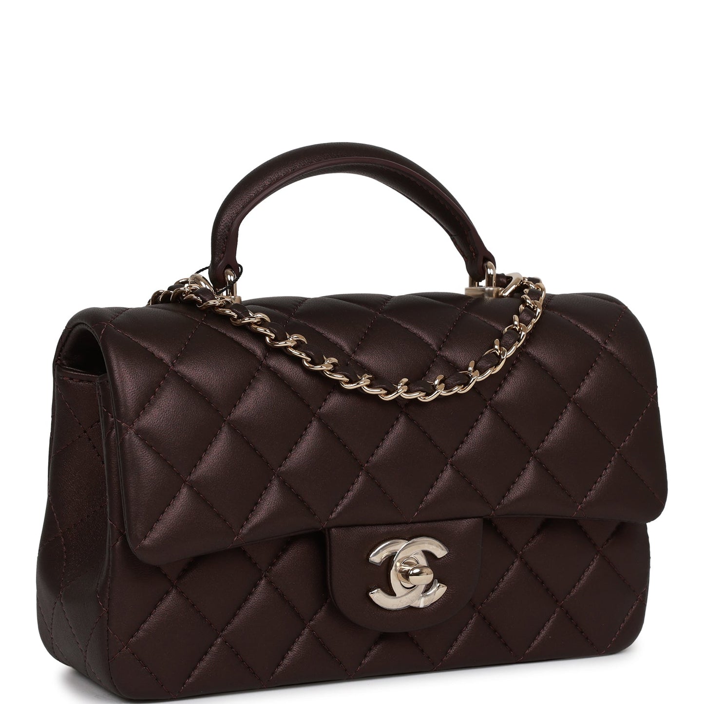 Chanel Mini Flap Lambskin Gold Shoulder Bag Lambskin