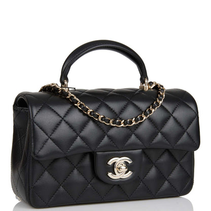 Chanel Lambskin Black Shoulder Bag Style 12