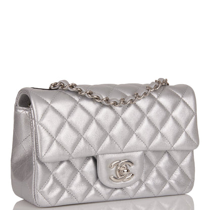 Chanel Lambskin Silver Shoulder Bag