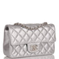 Chanel Lambskin Silver Shoulder Bag