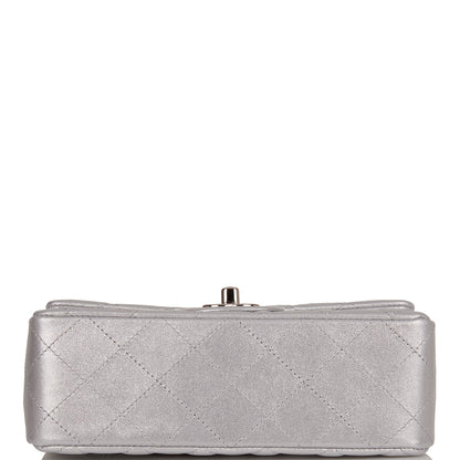 Chanel Lambskin Silver Shoulder Bag