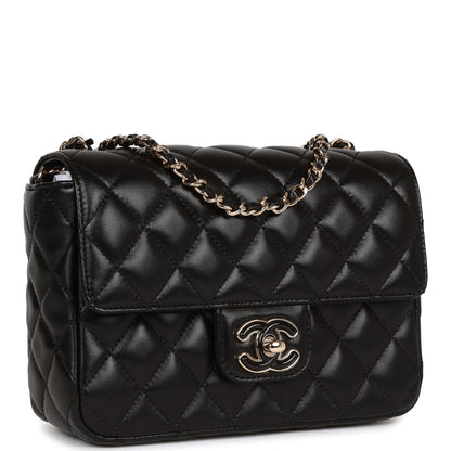 Chanel Candy Heart Mini Flap Bag Black Lambskin Enamel And Light Gold Hardware