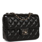 Chanel Candy Heart Mini Flap Bag Black Lambskin Enamel And Light Gold Hardware