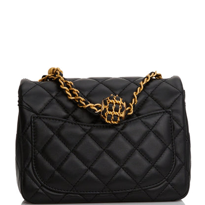 Chanel Lambskin Black Shoulder Bag Style 10