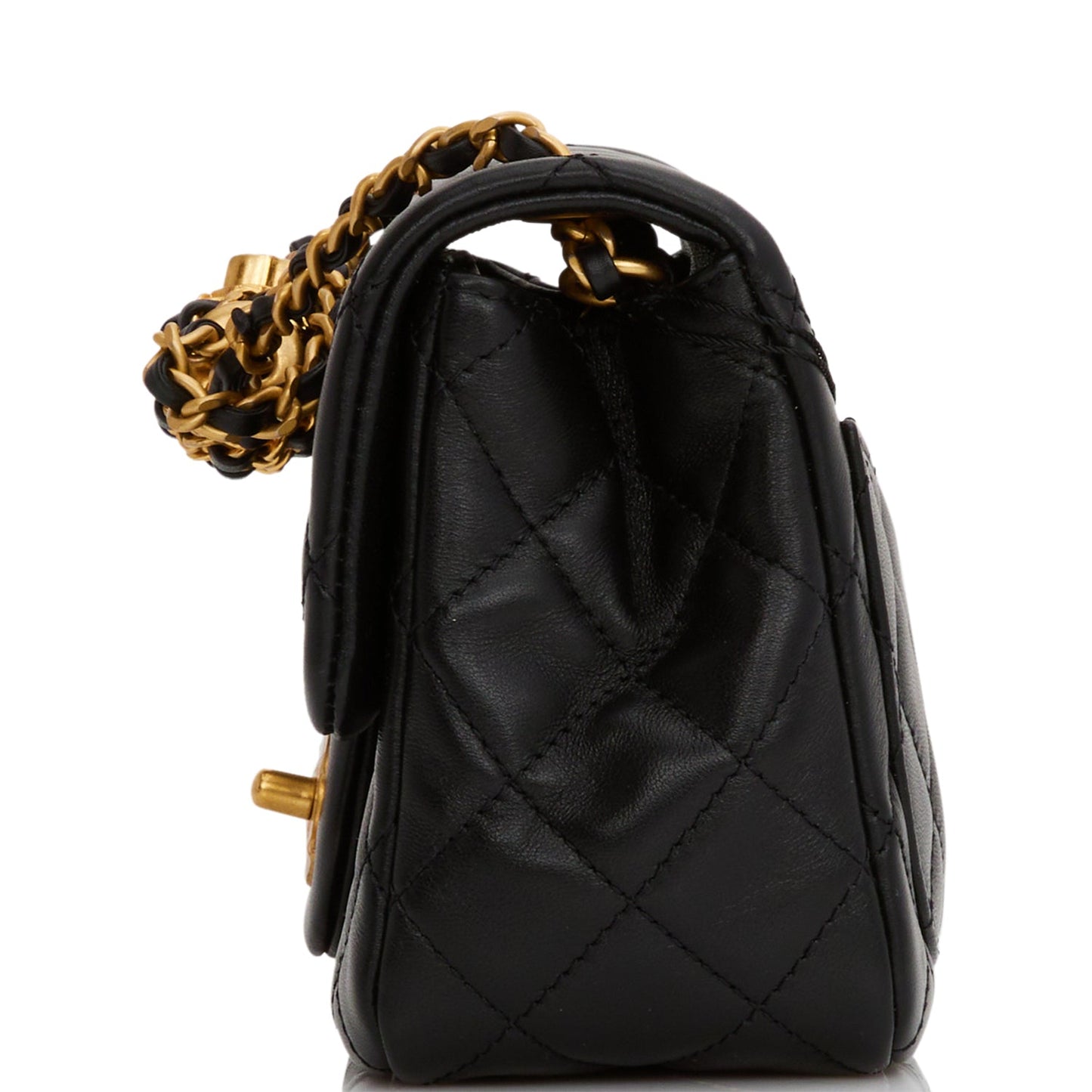 Chanel Lambskin Black Shoulder Bag Style 10