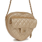 Chanel Cc In Love Large Heart Bag Gold Lambskin Light Gold Hardware