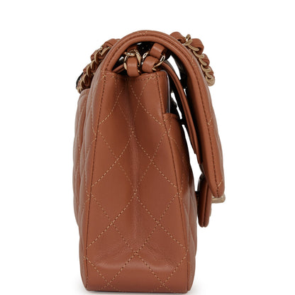 Chanel Pst Lambskin Brown Tote Bag Lambskin