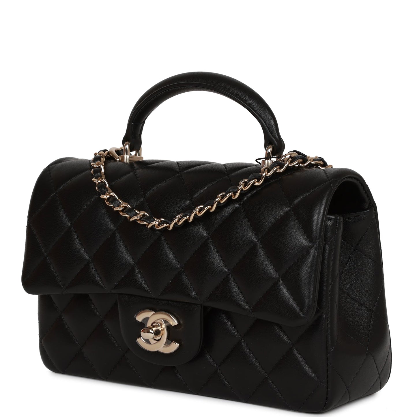 Chanel Mini Flap Lambskin Black Shoulder Bag Lambskin