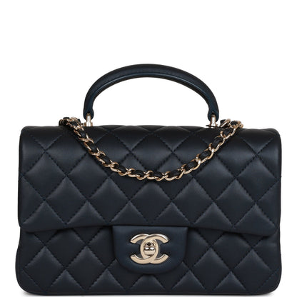 Chanel Mini Flap Lambskin Gold Shoulder Bag Style 3