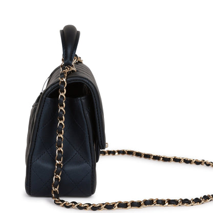 Chanel Mini Flap Lambskin Gold Shoulder Bag Style 3