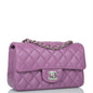 Chanel Classic Flap Lambskin Silver Shoulder Bag