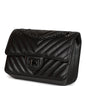Chanel Mini Reissue 2 55 So Black Chevron Calfskin Black Hardware