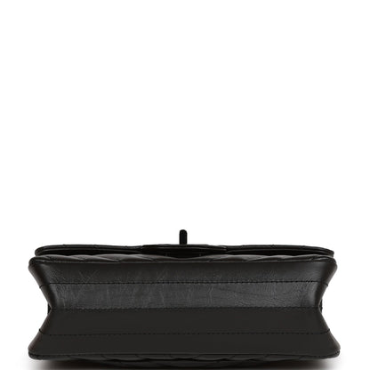Chanel Mini Reissue 2 55 So Black Chevron Calfskin Black Hardware