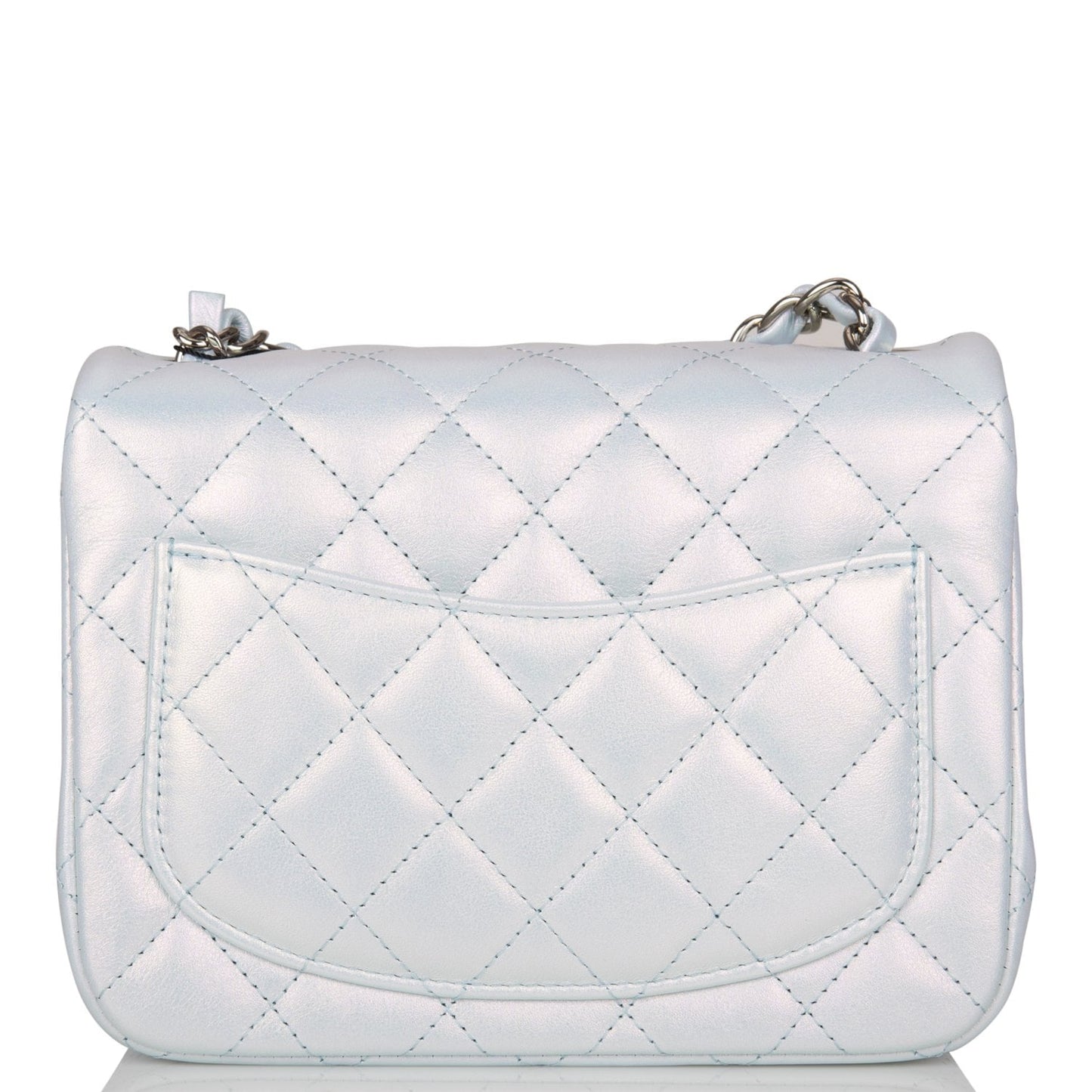 Chanel Lambskin Silver Shoulder Bag Style 2