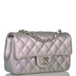 Chanel Lambskin Silver Shoulder Bag Lambskin