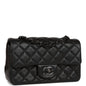 Chanel Mini Rectangular Flap Bag So Black Lambskin Black Hardware