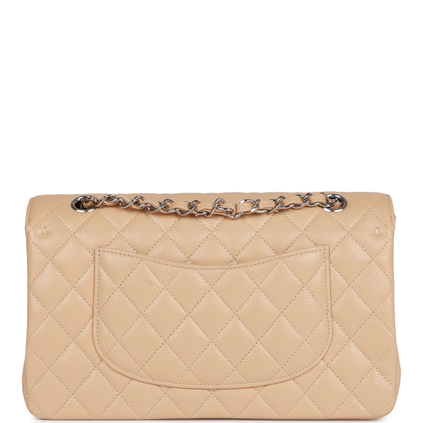 Chanel Pst Lambskin Silver Tote Bag