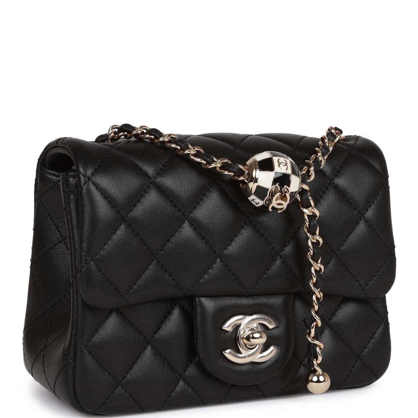 Chanel Lambskin Black Shoulder Bag Style 6