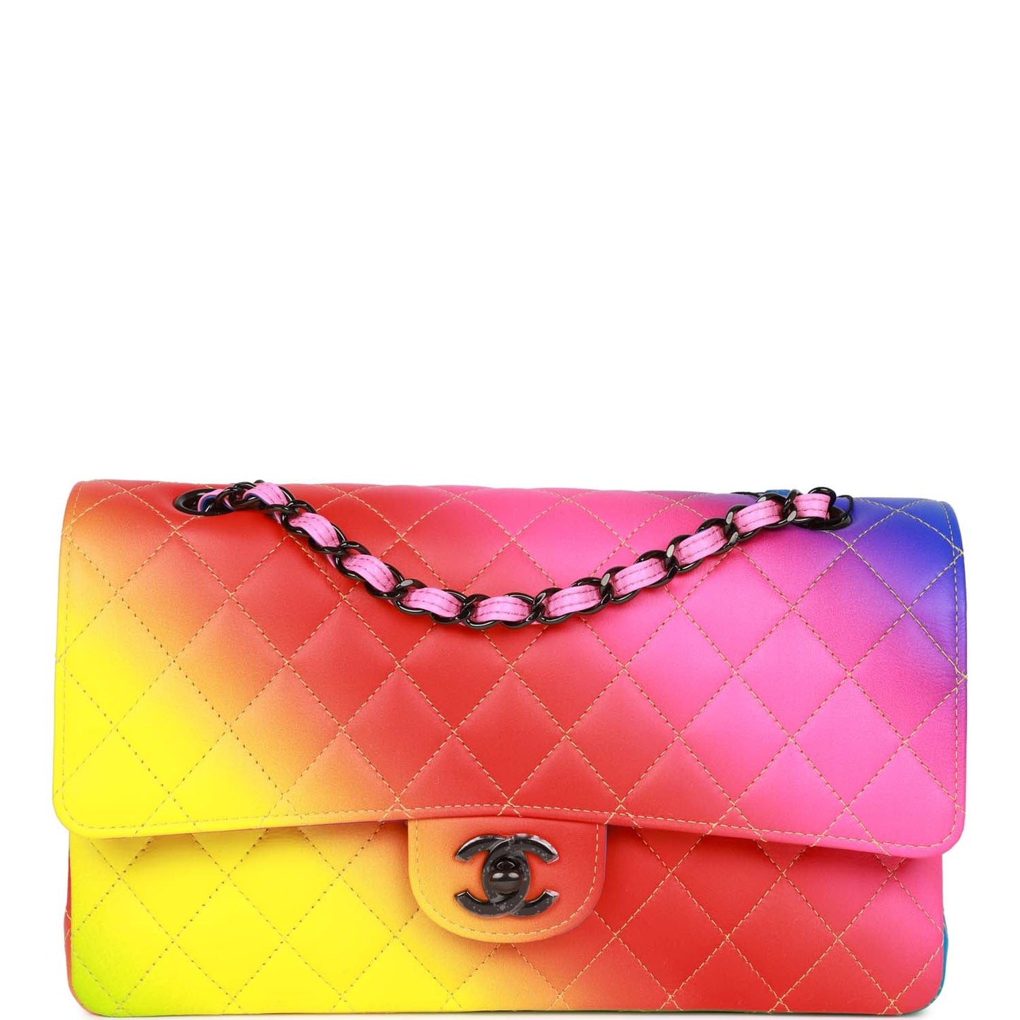 Chanel Pst Lambskin Black Tote Bag