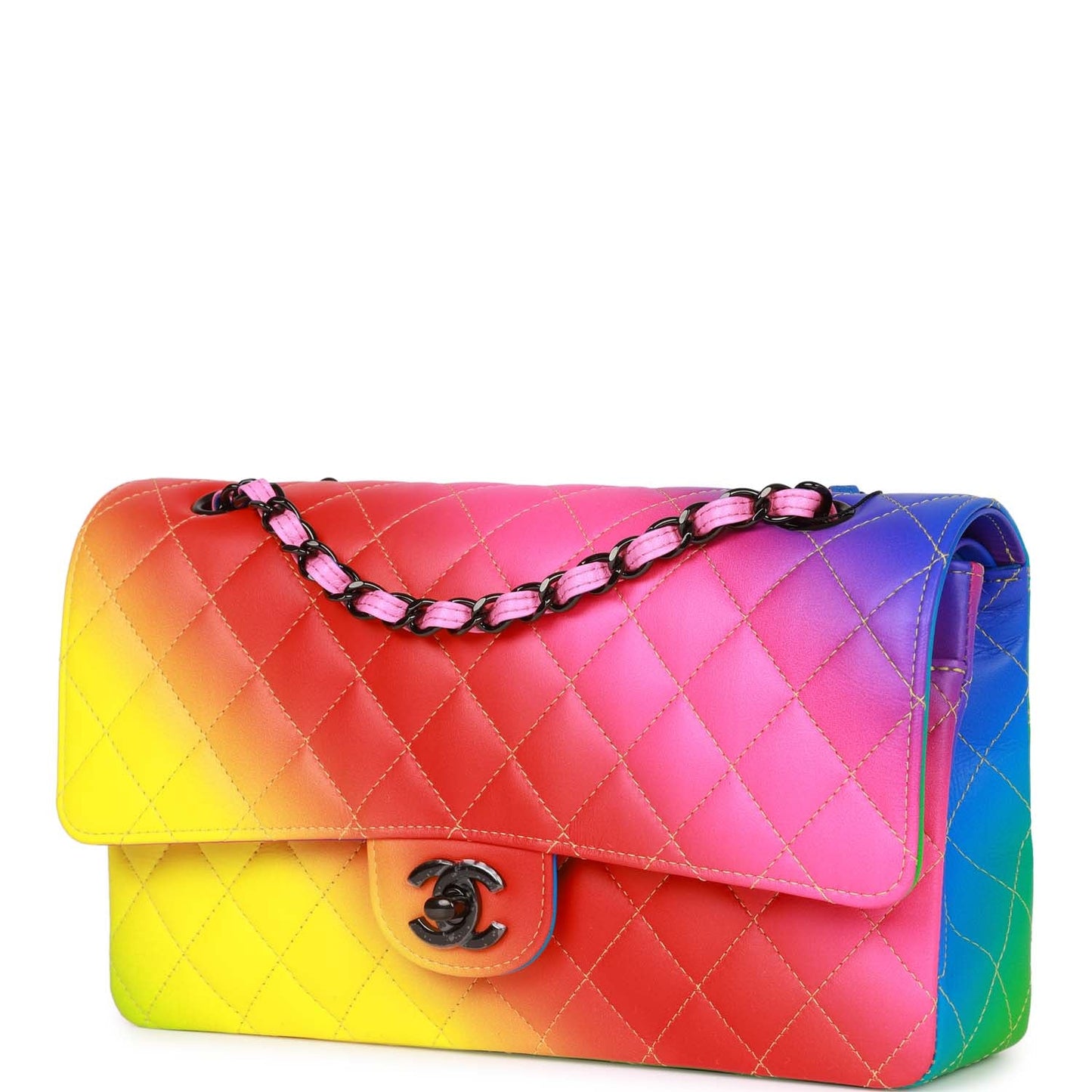 Chanel Pst Lambskin Black Tote Bag