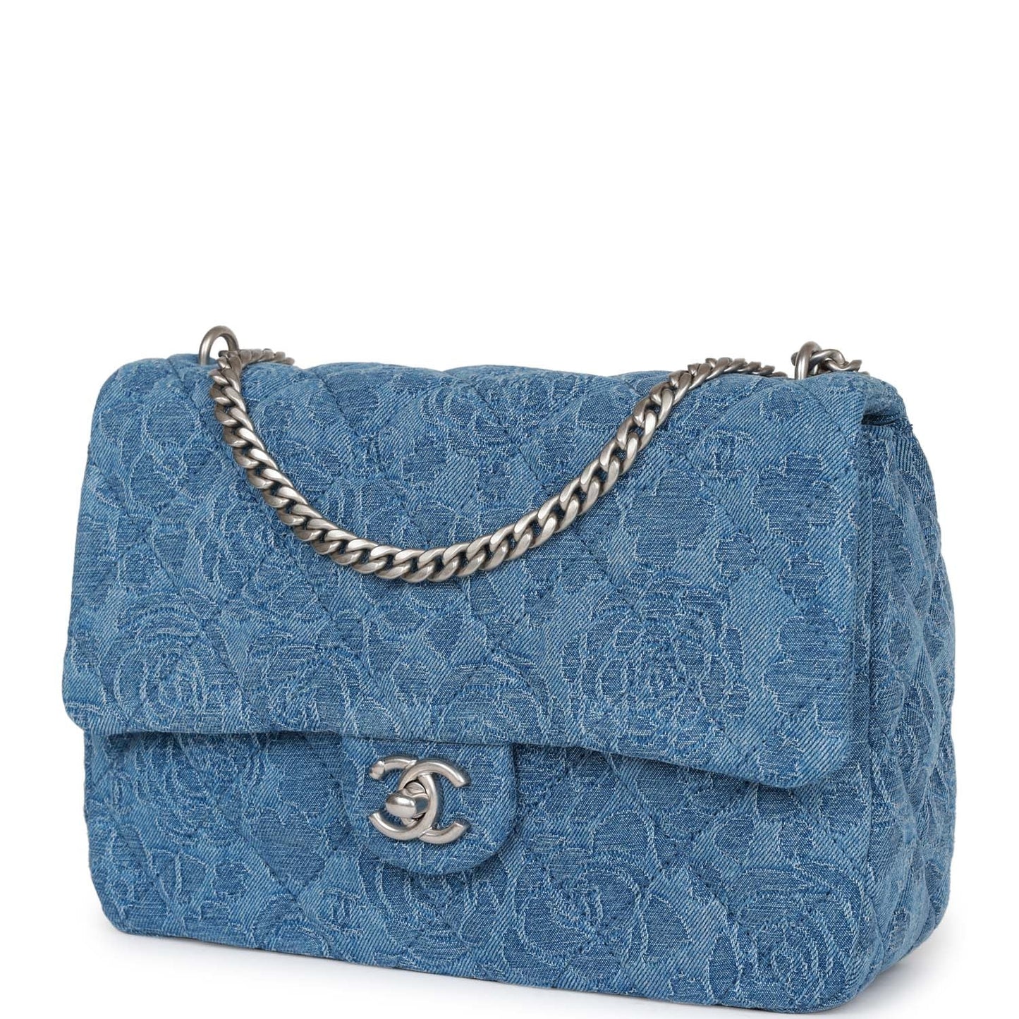 Chanel Caviar Silver Shoulder Bag Caviar
