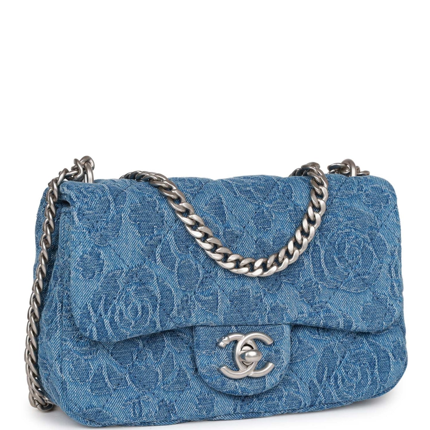 Chanel Caviar Silver Shoulder Bag