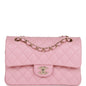 Chanel bag Small Classic Double Flap Bag Pink Caviar Light Gold Hardware