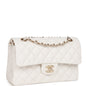 Chanel Small Classic Double Flap White Caviar Light Gold Hardware