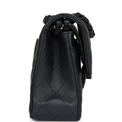 Chanel Small Classic Double Flap Bag SO Black Iridescent Lambskin Black Hardware