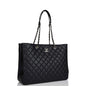 Chanel Timeless Tote Bag Black Calfskin Silver Hardware