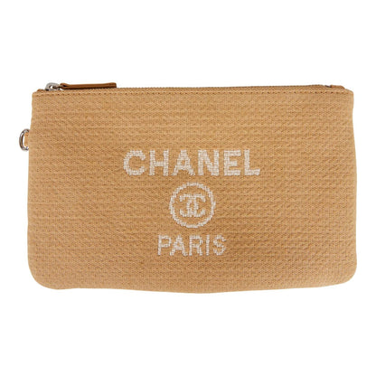 Chanel Large Deauville Shopping Bag Beige Boucle Silver Hardware