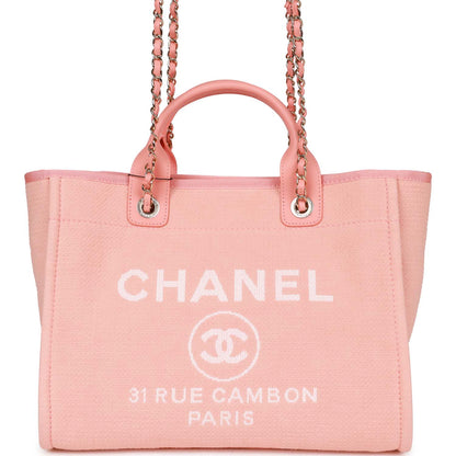 Chanel Deauville Leather Gold Tote Bag Leather