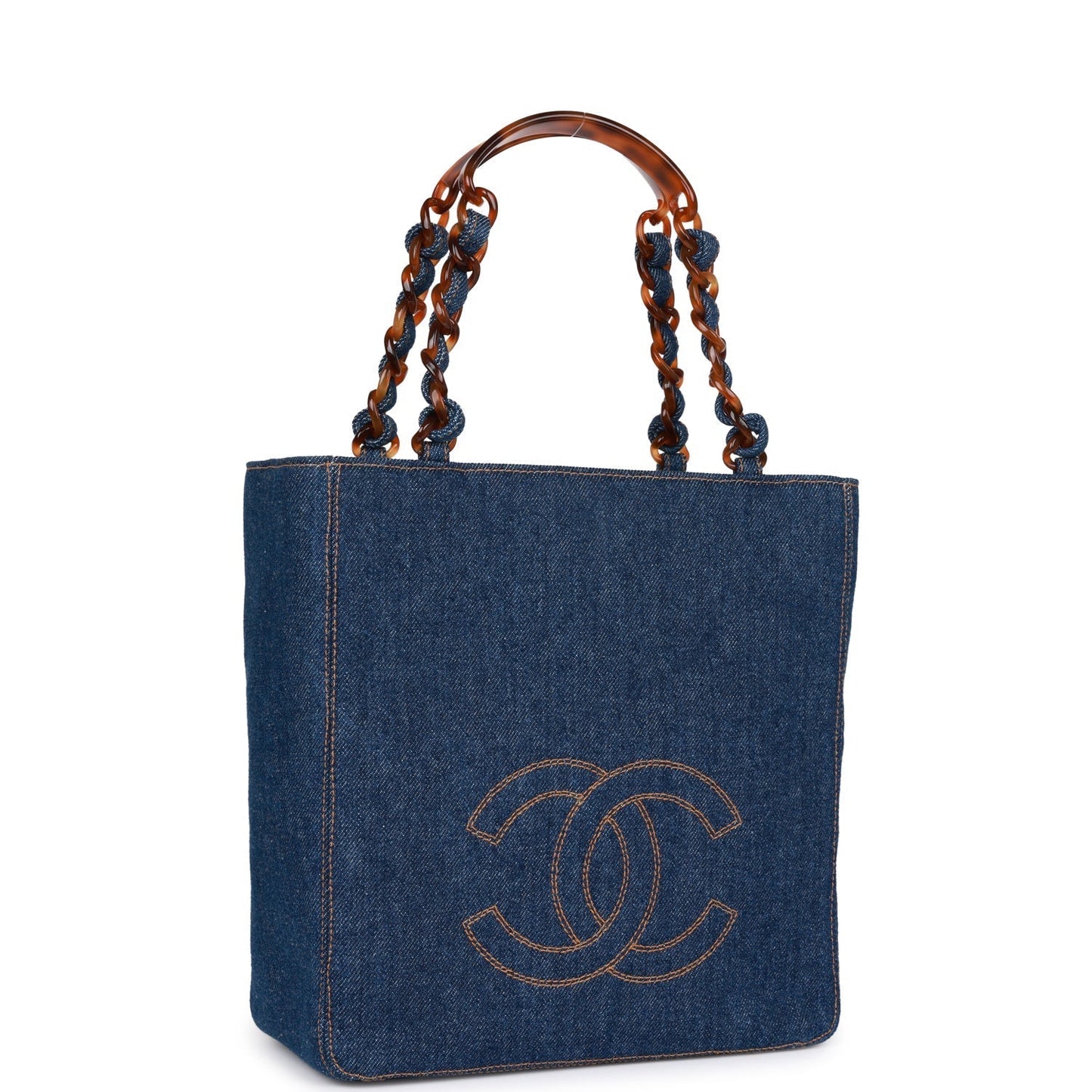 Chanel Luxury Leather Blue Tote Bag