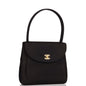 Chanel Mini Kelly Bag Black Satin Gold Hardware