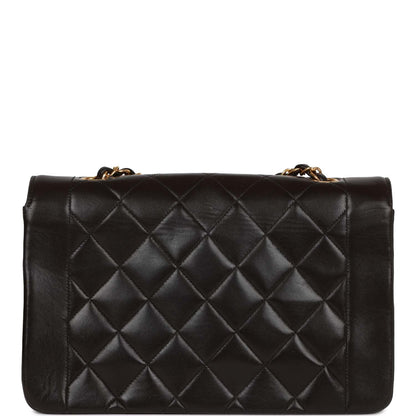 Chanel Medium Diana Flap Bag Black Quilted Lambskin Gold Hardware