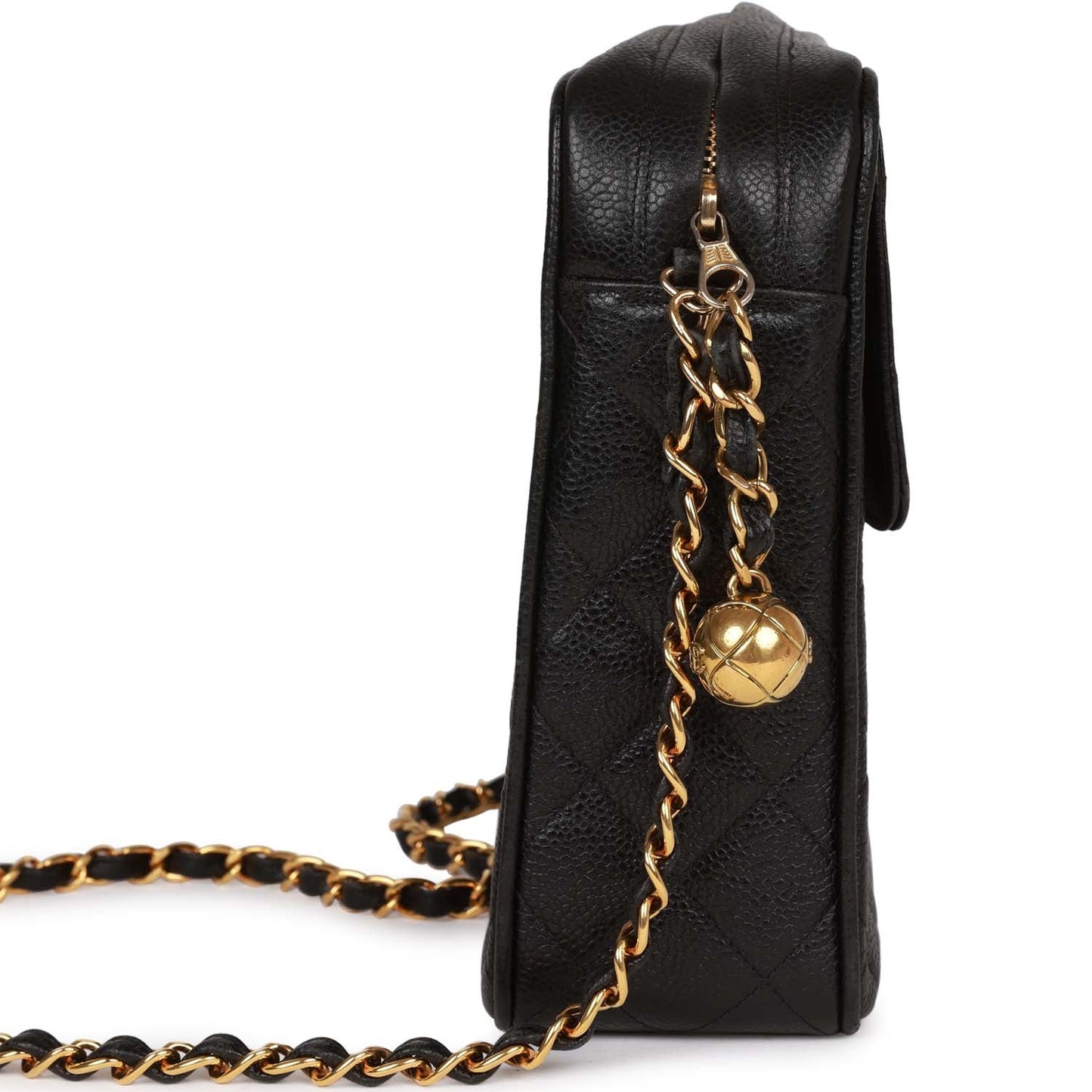 Chanel Camera Bag Black Caviar Gold Hardware